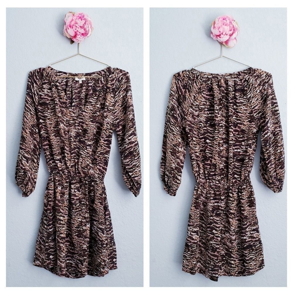 Joie Abstract Long Sleeve‎ Dress